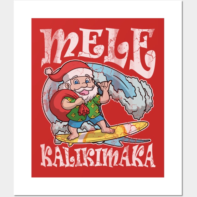 Mele Kalikimaka Hawaiian Christmas Wall Art by E